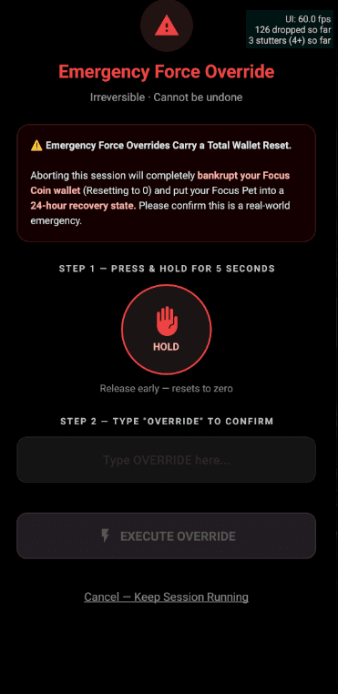 Intent Block Page Screen